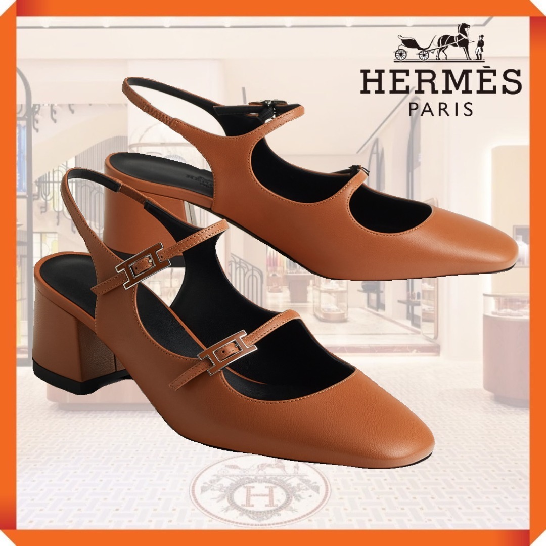 【エレガント♪】HERMES Jackie50パンプス