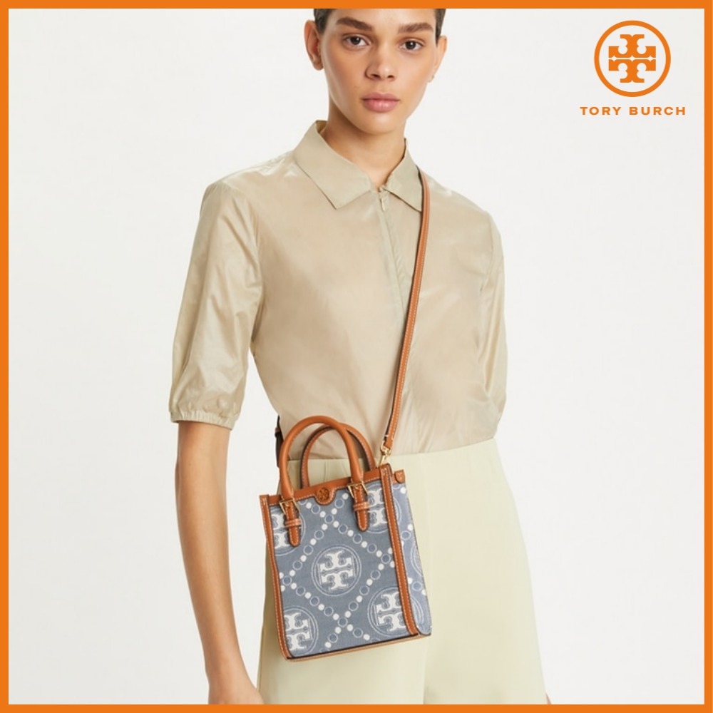 ★Tory Burch★デニム★T Monogram tote Mini★バッグ