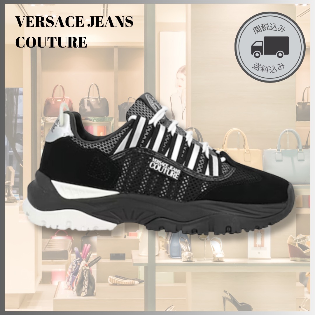 【VERSACE JEANS COUTURE】 ブランドロゴ ローカットスニーカー