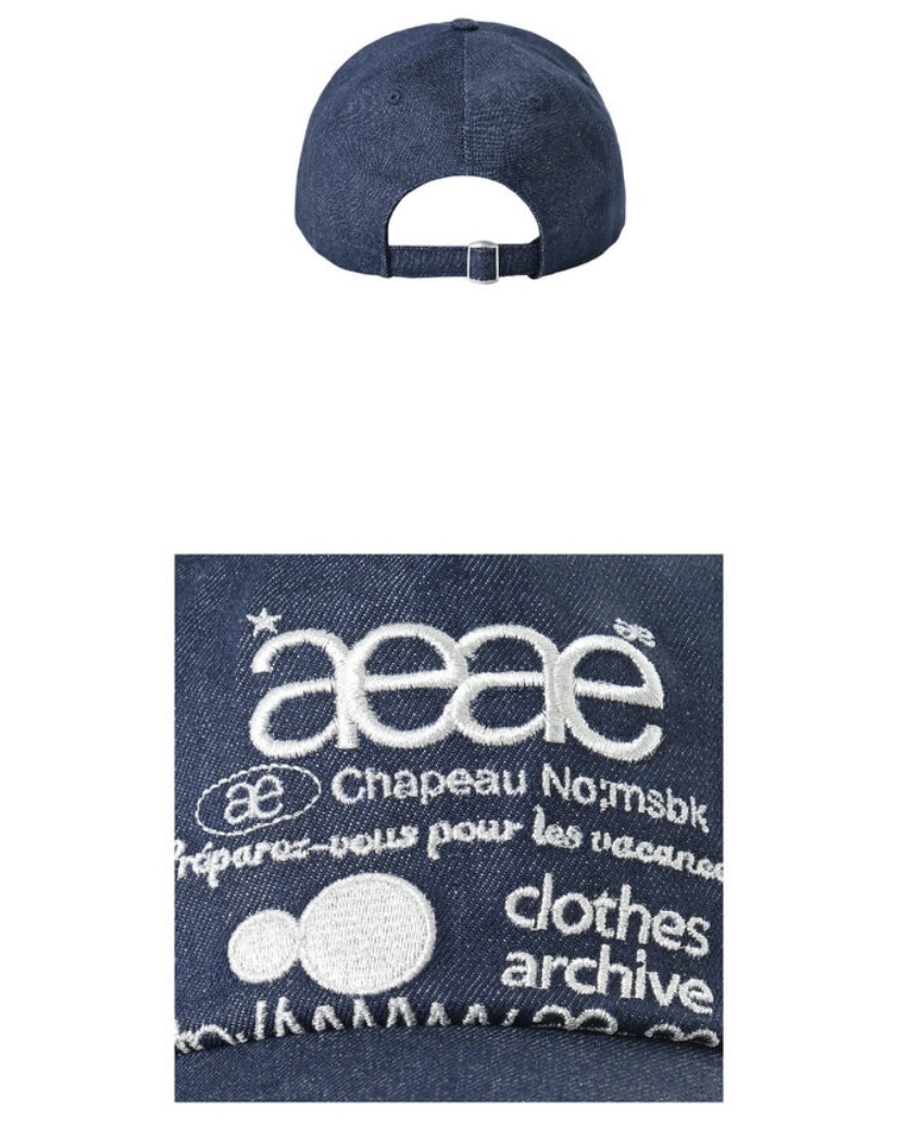 【韓国aeae エーイーエーイー】WEB LOGO DENIM 5 PANNEL CAP aeae Hat WEB LOGO DENIM 5 PANEL CAP - [L on Bunjang Global Site.