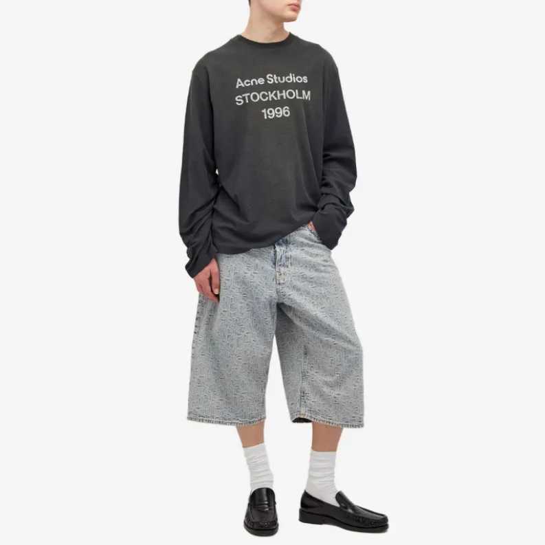 国内発送関税込み Acne Studios ロゴプリント 長袖Tシャツ 関込】ACNE STUDIOS アクネストゥディオズ◇ロゴ 長袖 Tシャツ