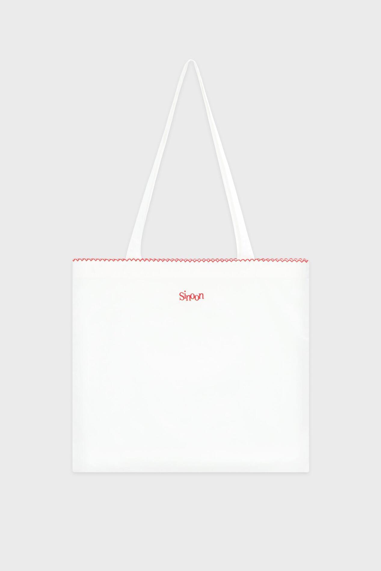 Sinoon】☆ 韓国人気 ☆ Logo Lace Eco Bag ☆ 3 COLOR (sinoon