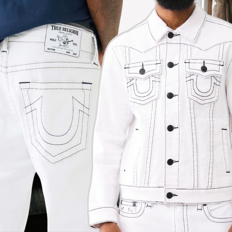 【TRUE RELIGION】BIG Tステッチ ジャケット&ストレートジーンズ