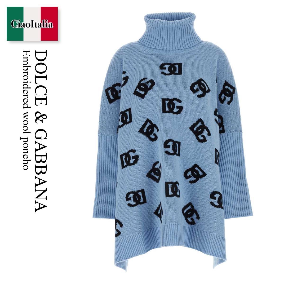ポンチョ・ケープ Dolce & Gabbana Embroidered Wool Poncho