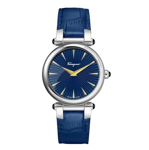 セールSalvatore Ferragamo クロコ柄レザーストラップ腕時計34mm