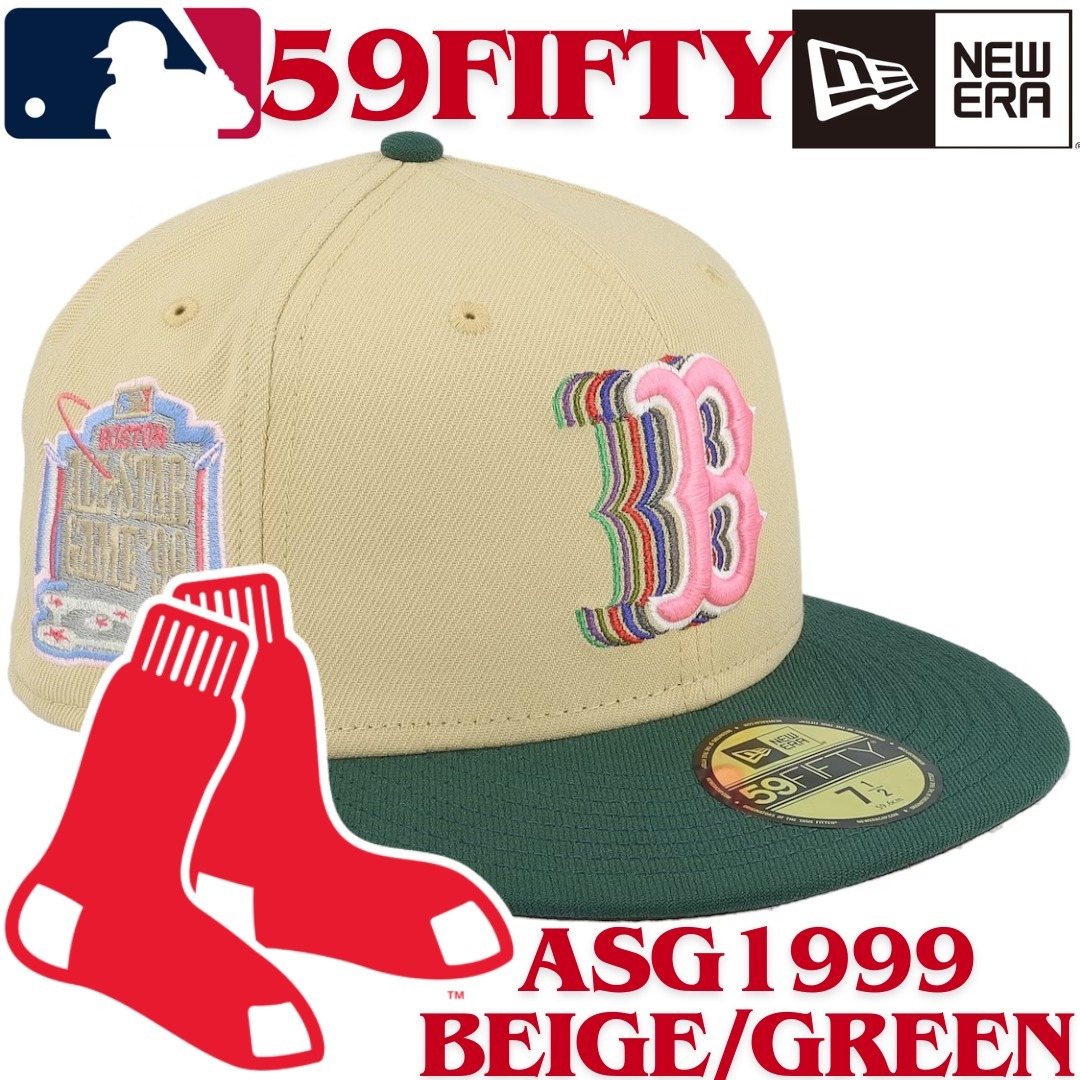 【海外限定】NEW ERA 59FIFTY Boston Red Sox Beige/Green Fade