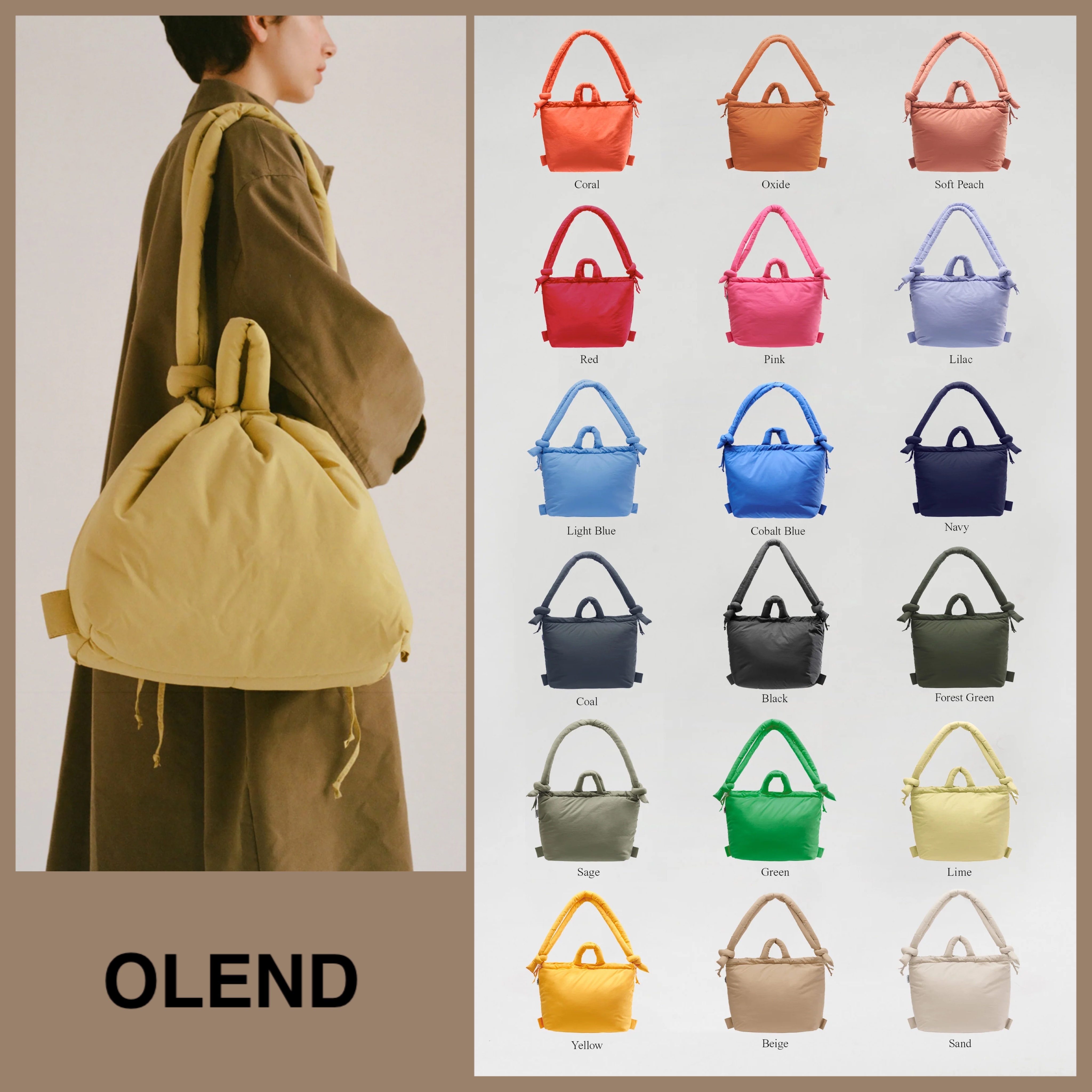 【OLEND】 ”ふわふわ3WAY バッグ” ONA SOFT BAG 19L