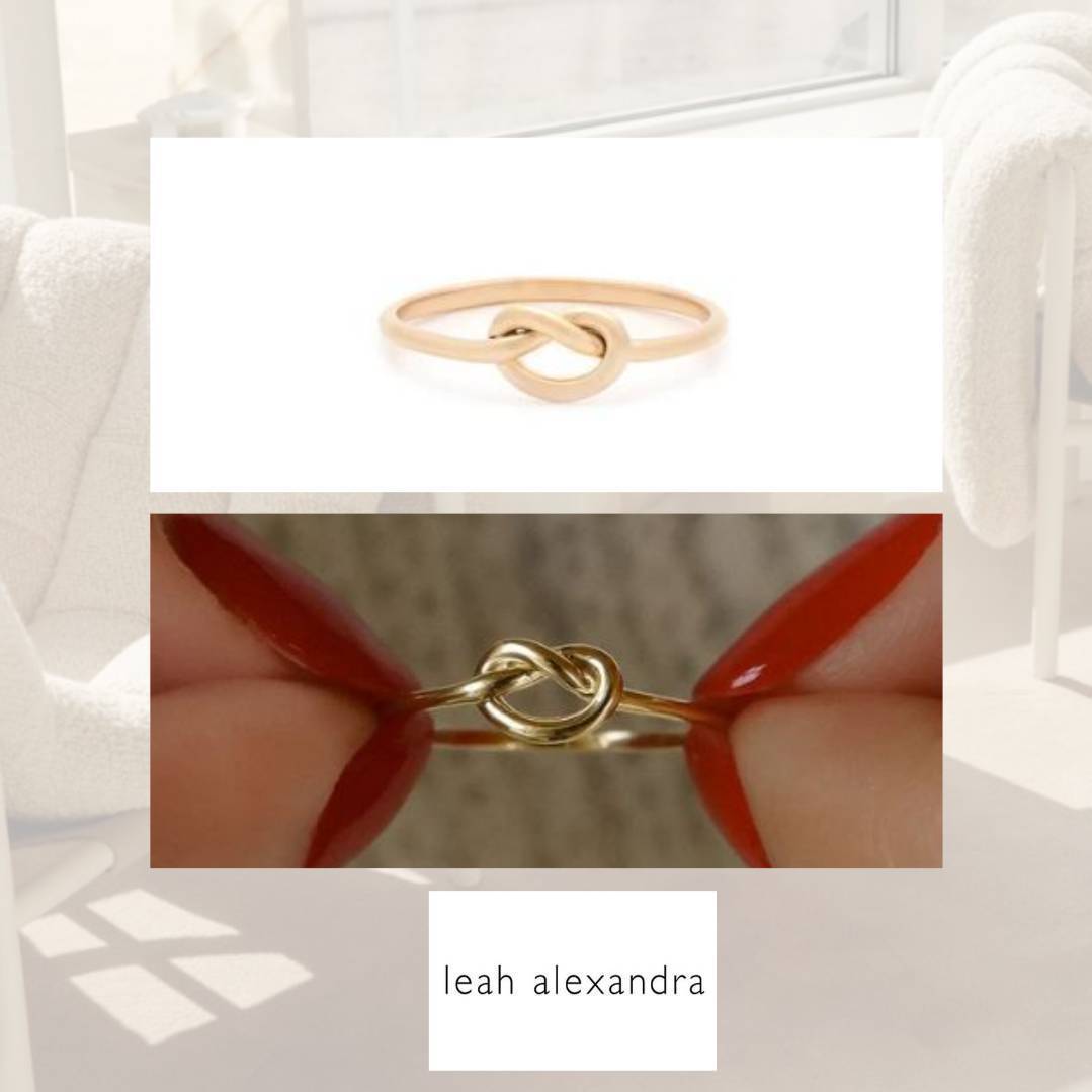 純１0金【leah alexandra】 Love Me Knot Ring 永遠の愛