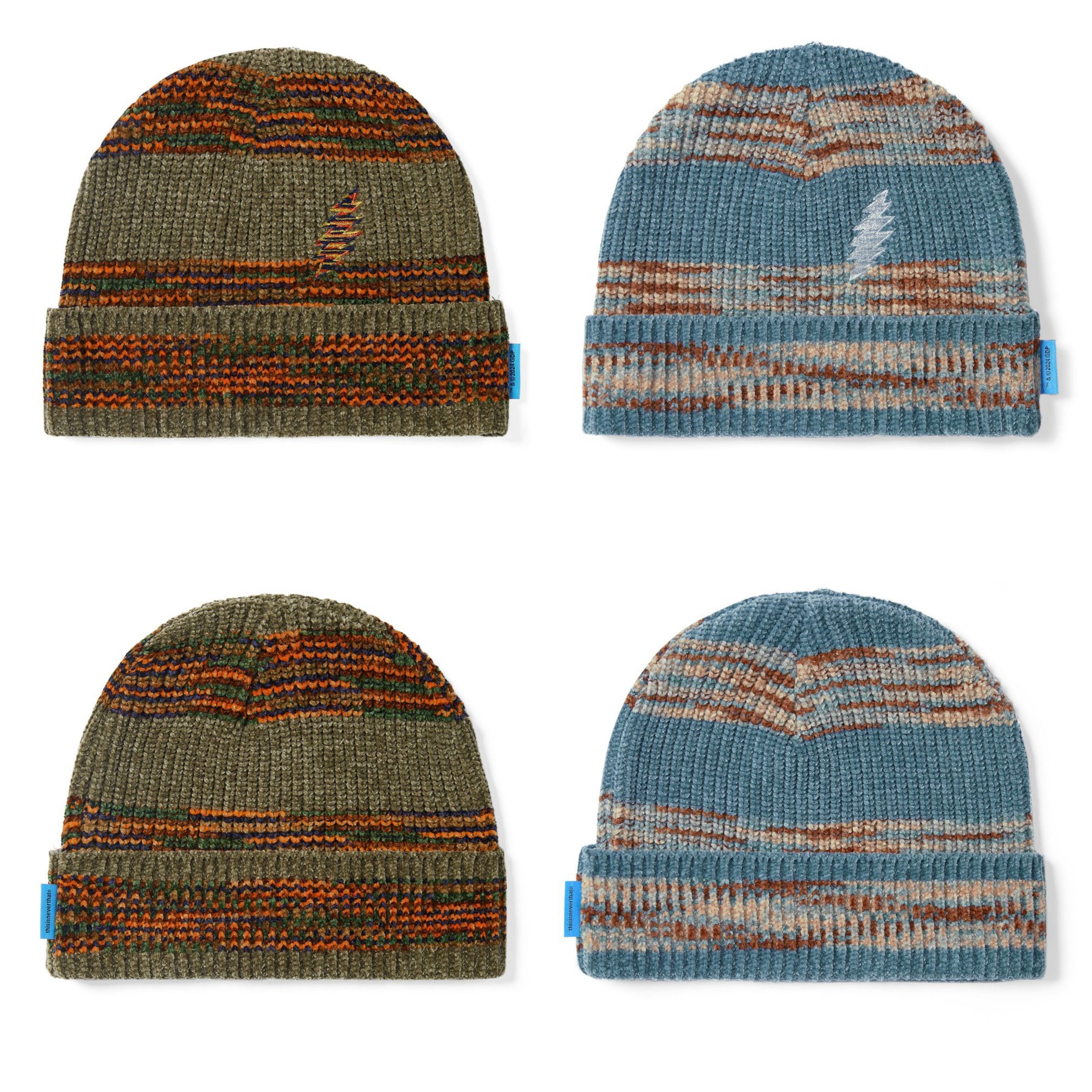 ニットキャップ・ビーニー thisisneverthat GD Lightning Velvet Kint Beanie