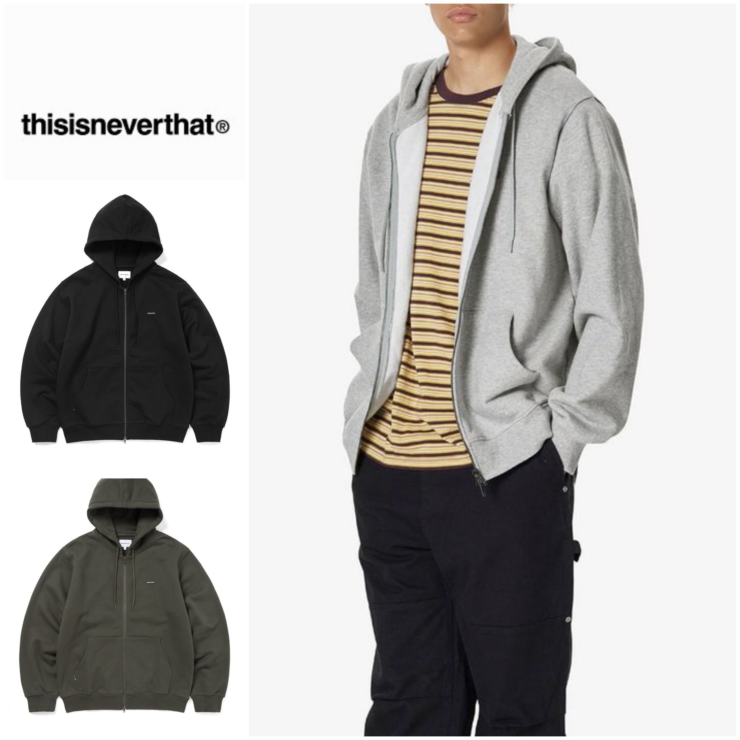 パーカー・フーディ thisisneverthat T.N.T. Classic HDP Zip Up Hoodie