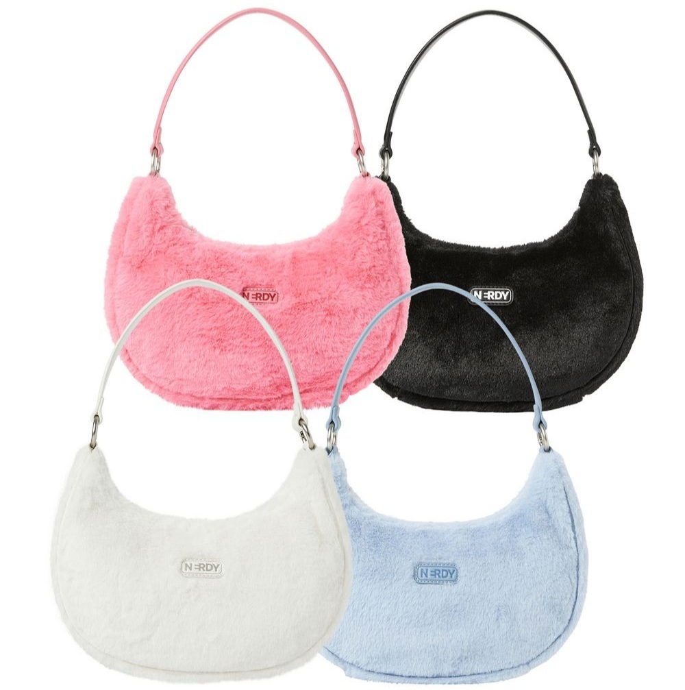 さらに100円引き◆NERDY◆ECO FUR TWO WAY HOBO BAG