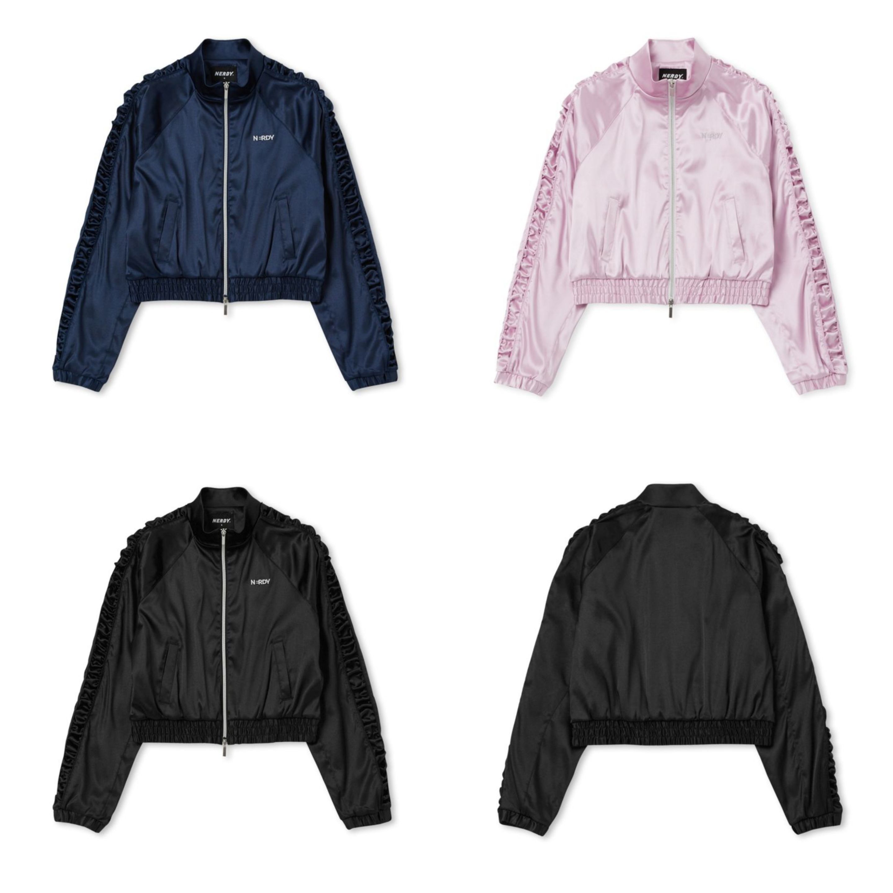 さらに100円引き◆NERDY◆Women's Satin Track Top