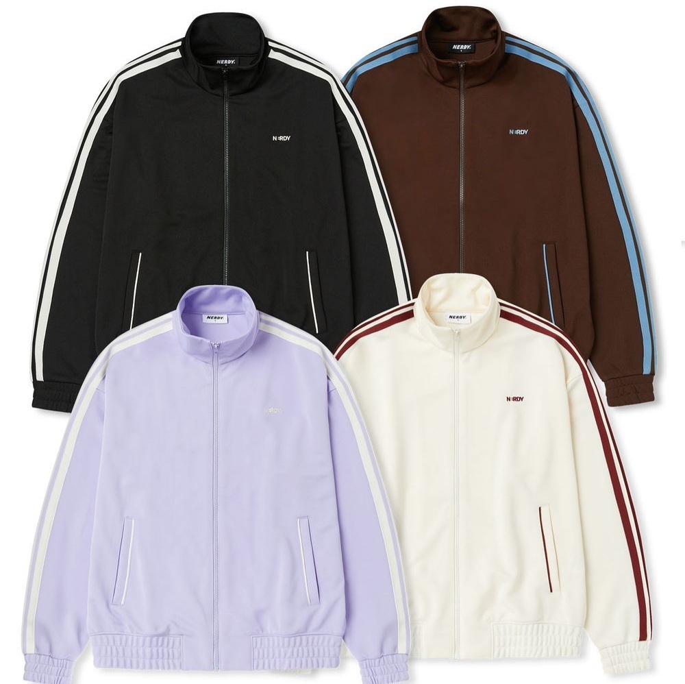 さらに100円引き◆NERDY◆JACQUARD TAPE TRACK TOP