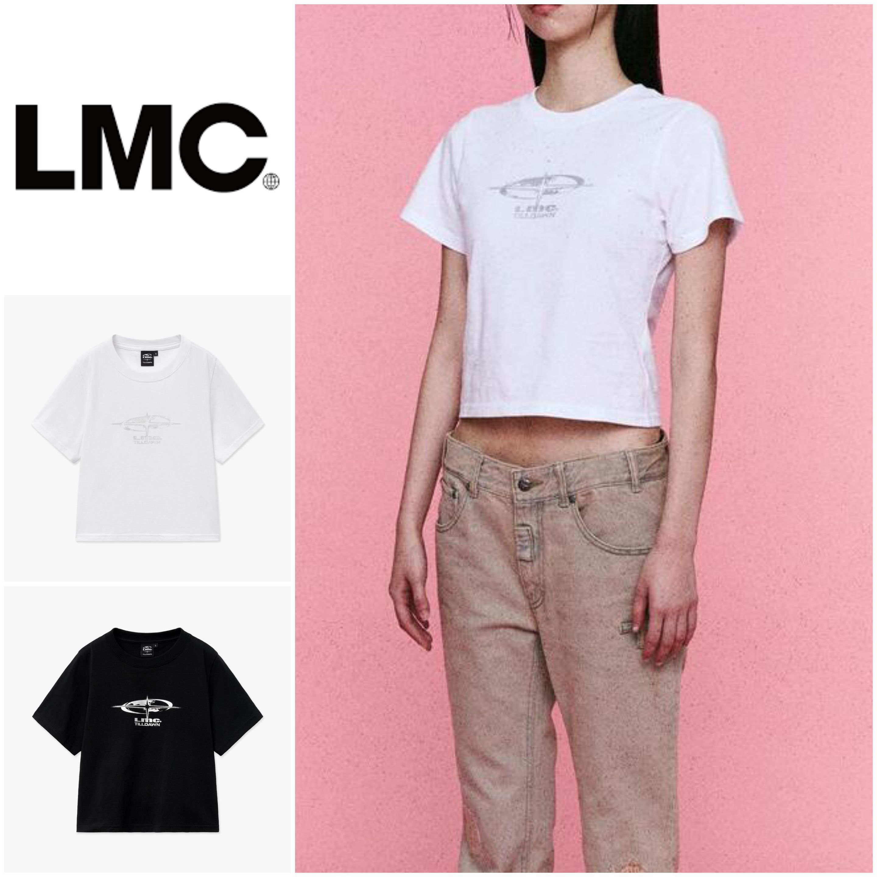Tシャツ・カットソー TILLDAWN X LMC WM OVAL GLOBE CROPPED TEE