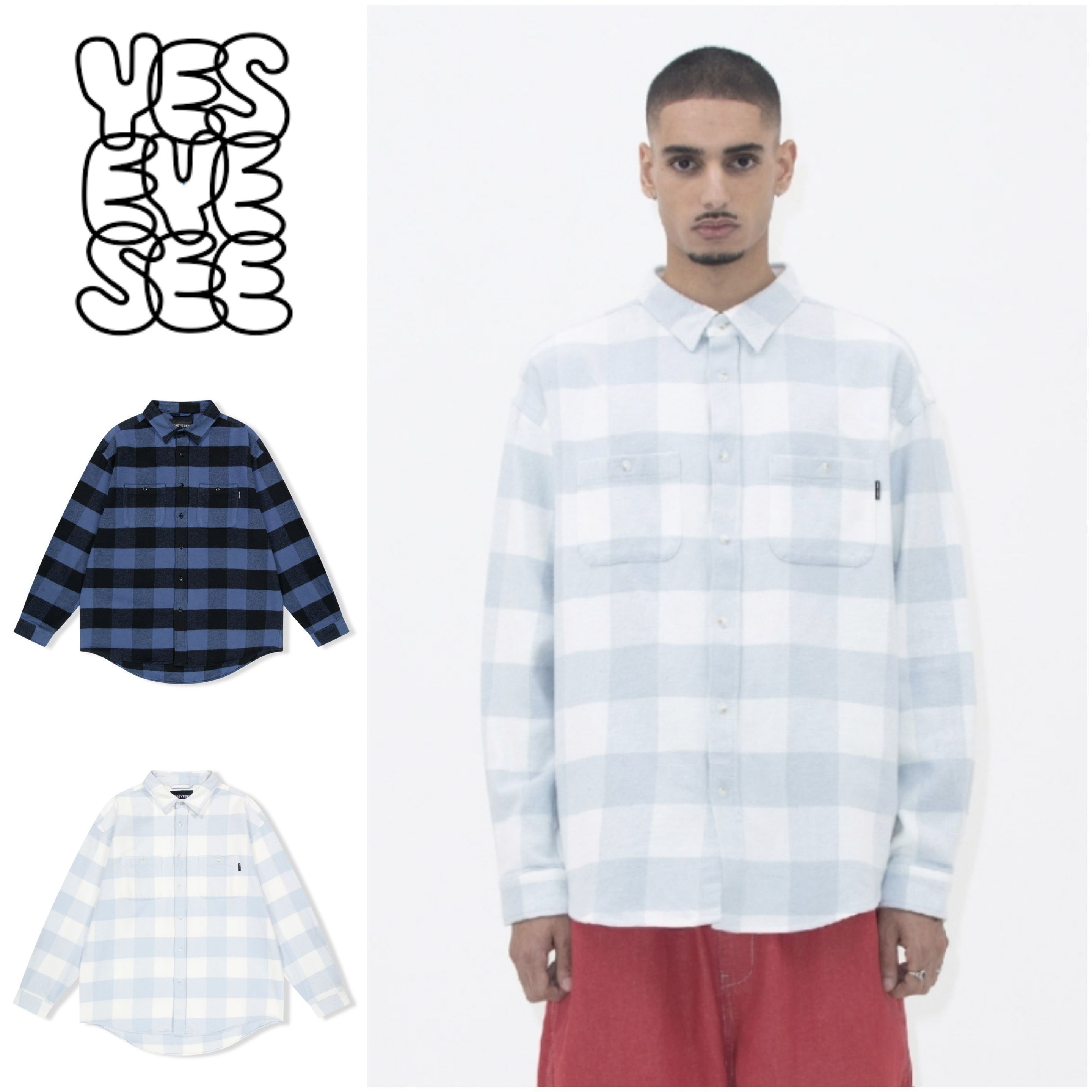 さらに100円引き◆YESEYESEE◆Buffalo Check Shirt