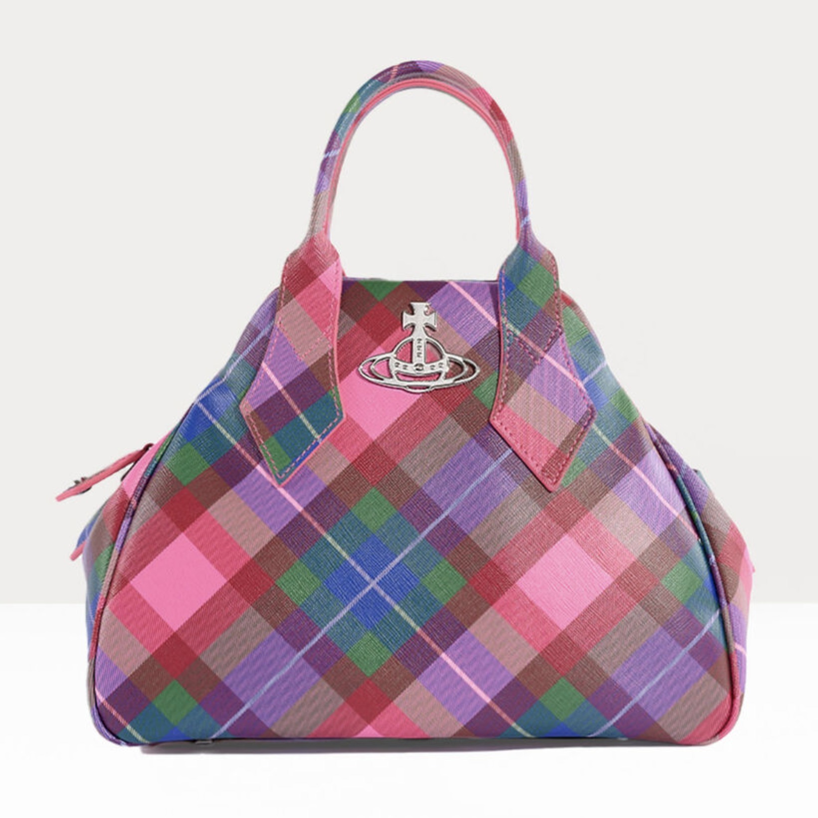 ★vivienne westwood★ヤスミン ロゴ ハンドバッグ チェック (M)