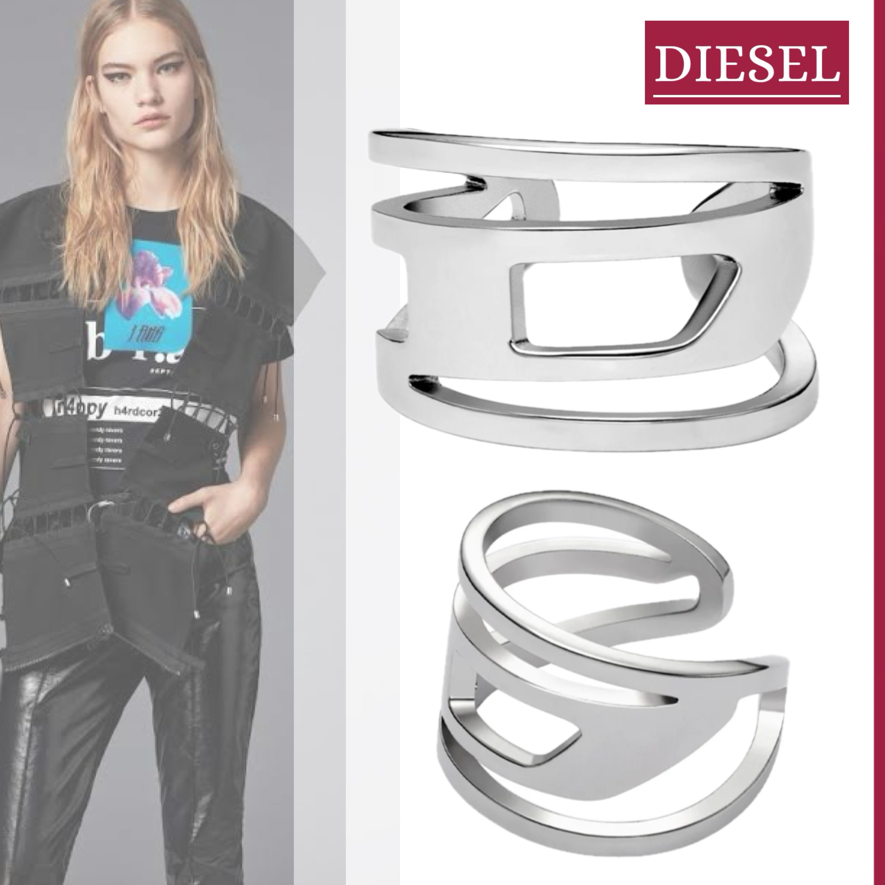 【国内即発】DIESEL『DX1532 イヤーカフ』送料込