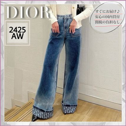 【大人カジュアル♪】DIOR フレア ジーンズ パンツ DIOR | フレアジーンズ ヴィンテージ エフェクト コットンデニム