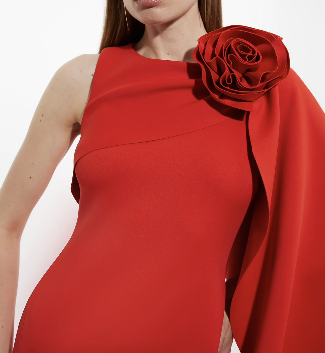 国内発・関税込!! KAREN MILLEN*ロゼットケープミディドレス 国内発・関税込!! KAREN MILLEN*ロゼットケープミディドレス