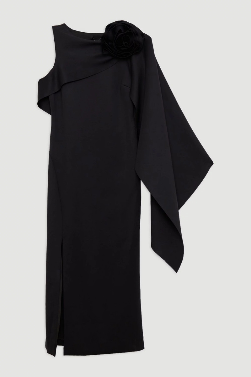 国内発・関税込!! KAREN MILLEN*ロゼットケープミディドレス 国内発・関税込!! KAREN MILLEN*ロゼットケープミディドレス
