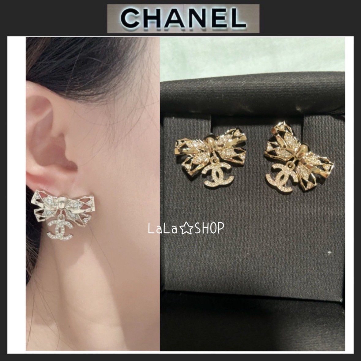 【大人気♡】CHANEL リボン ピアス