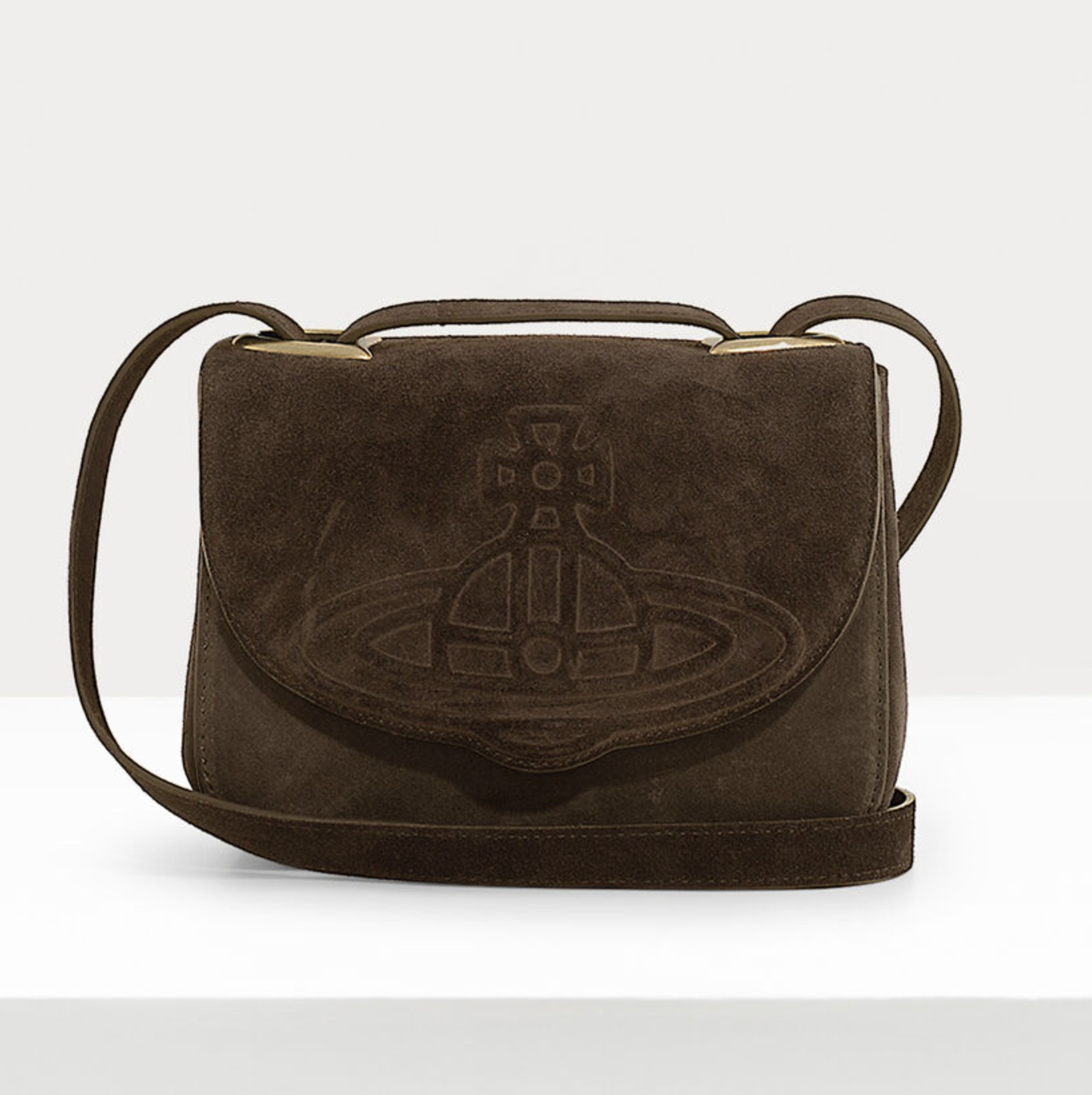 ★vivienne westwood★ロゴ レザー ショルダーバッグ スエード