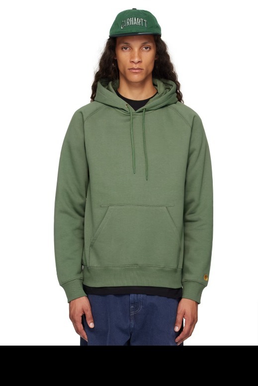【人気！】Carhartt Work In Progress グリーン Chase フーディ