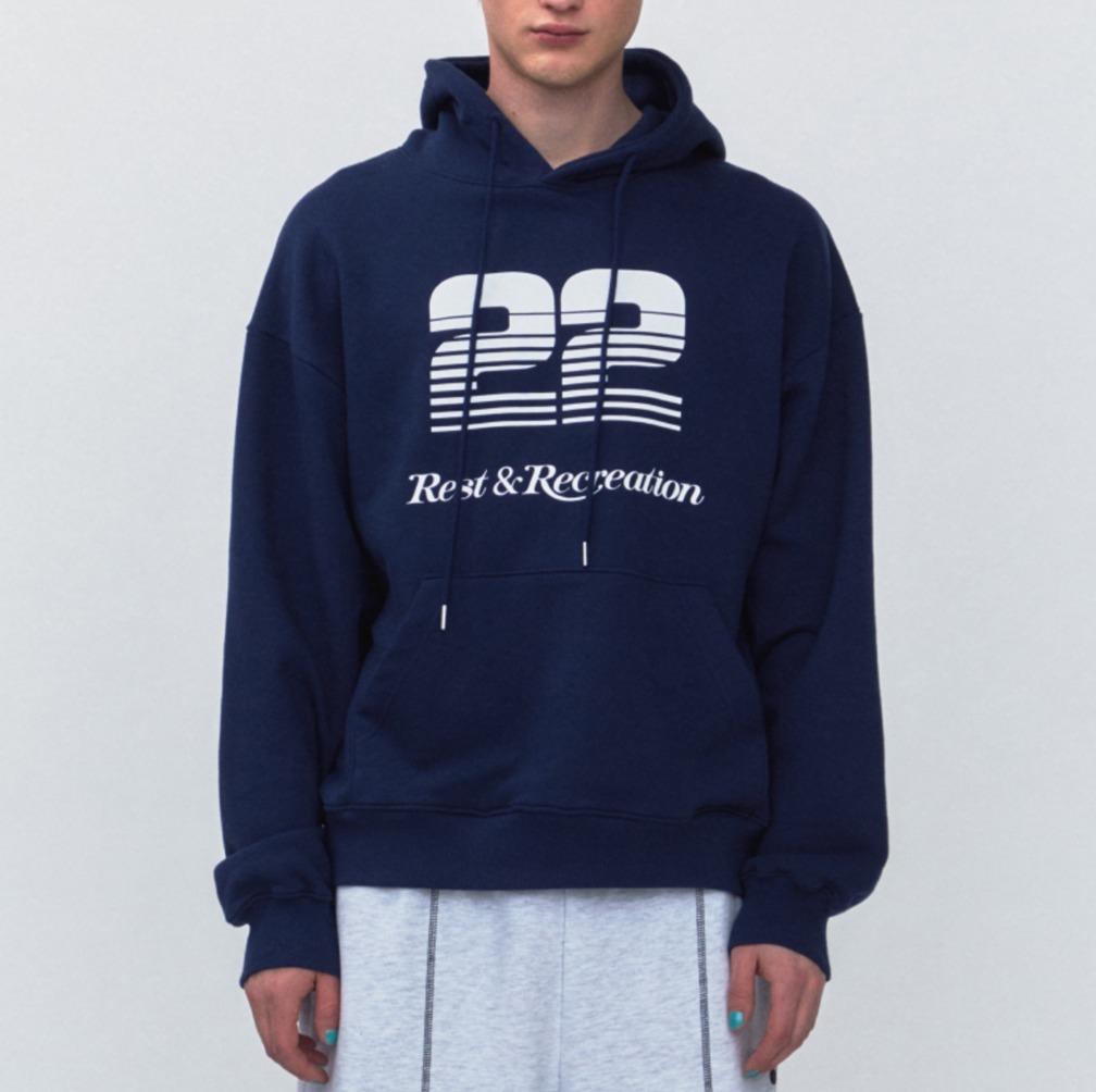 パーカー・フーディ [Rest & Recreation] RR 22 LOGO OVERSIZED HOODIE_NAVY