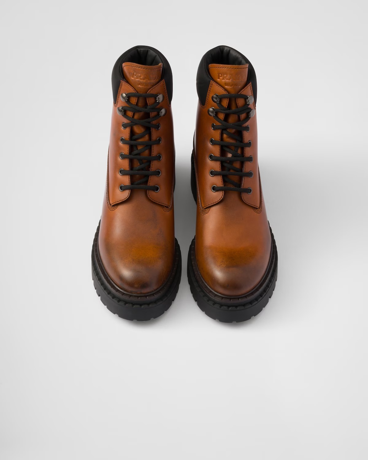 PRADA★Re-Nylon xレザー ブーティー PRADA】プラダ レザーx Re-Nylon ブーティー