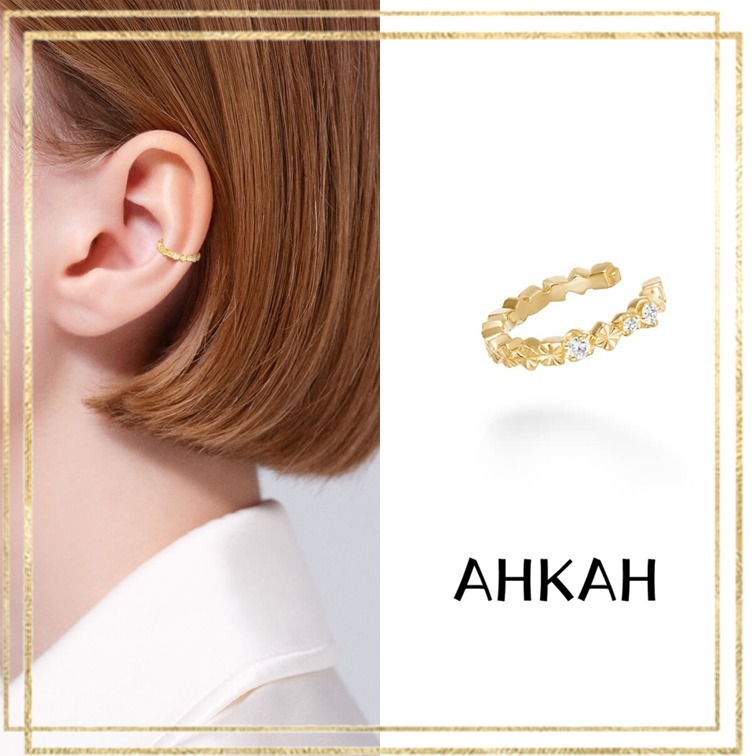AHKAH アーカー イヤーカフ ジーヴル 氷花 18K ダイヤ 国内発送