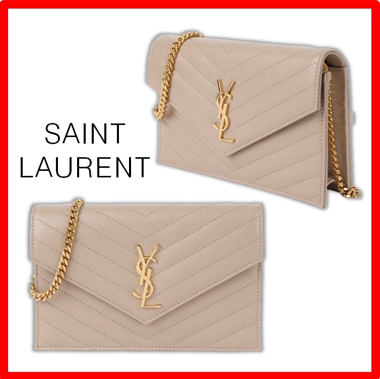 ☆人気☆【SAINT LAURENT】☆PORTAFOGLIO CON CATENA MONOGRAM☆