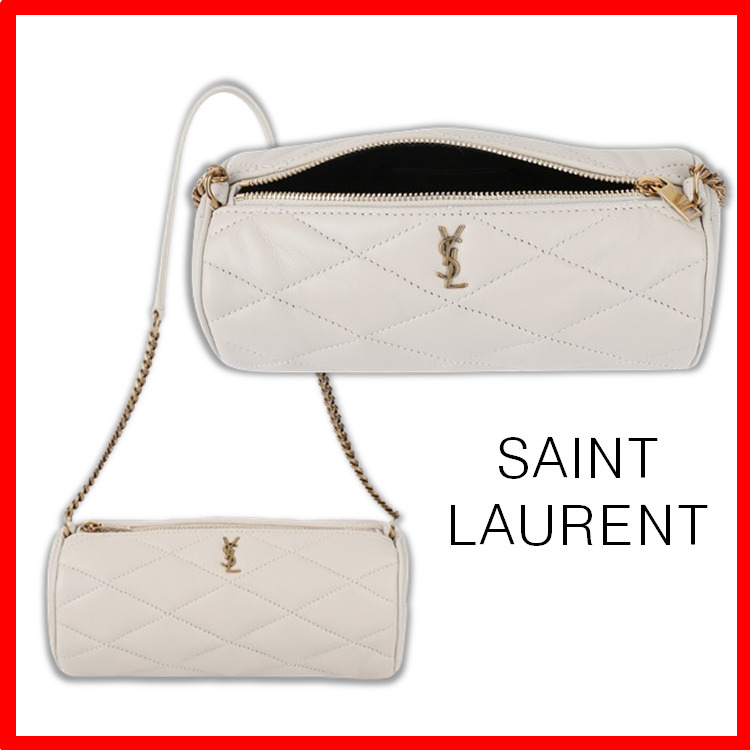 ☆人気【SAINT LAURENT】レザー チューブバッグ CILINDRICA SADE
