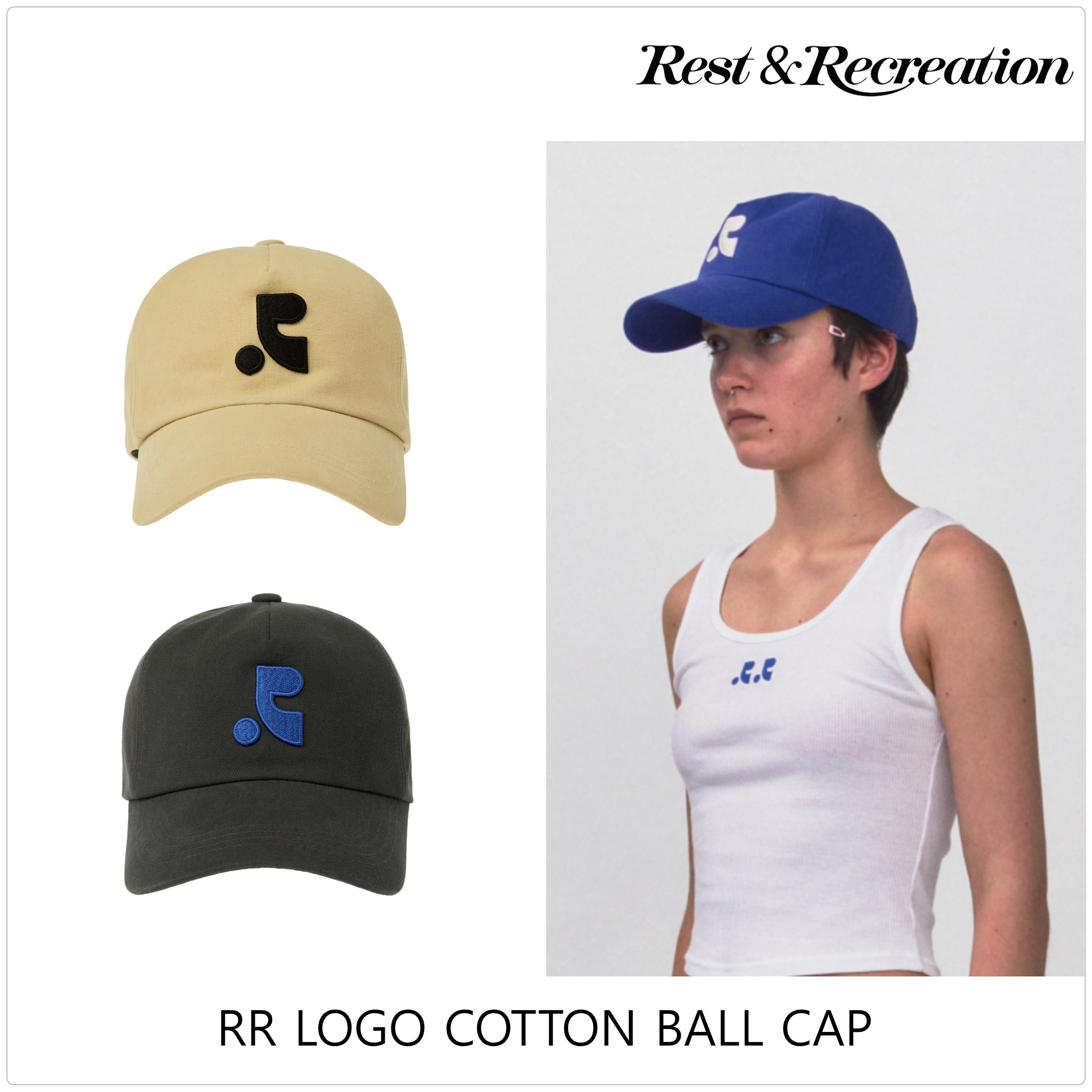 [REST&RECREATION] RR LOGO COTTON BALL キャップ★新作★韓国★