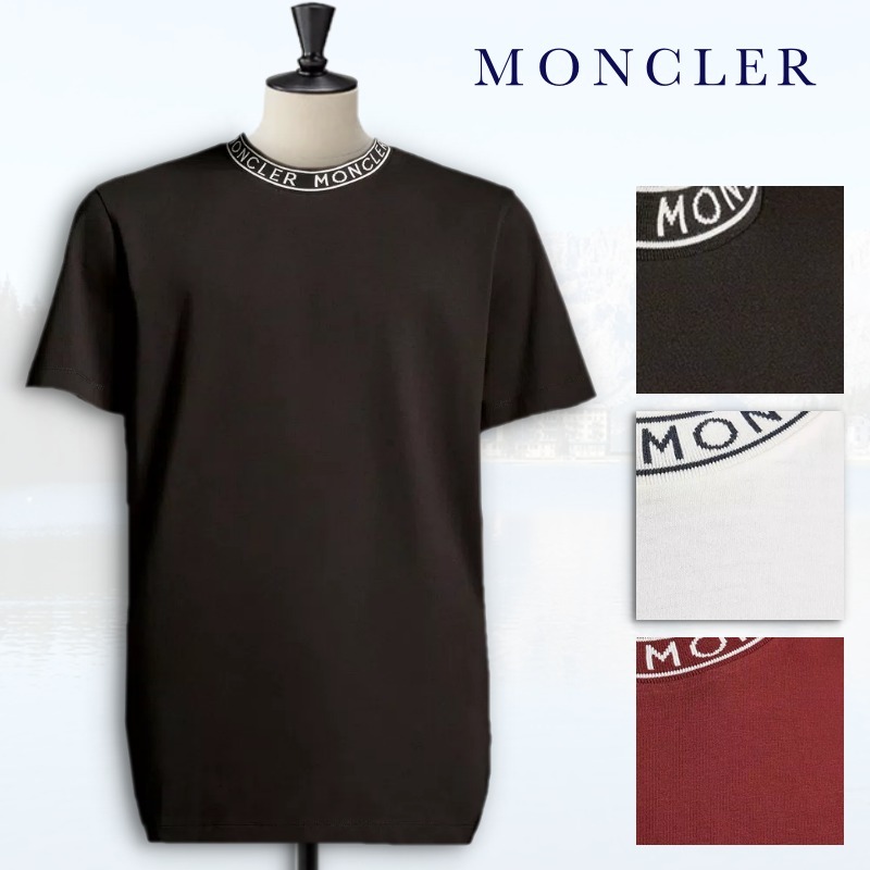 送料込*モンクレール*レタリングロゴネックライン半袖Tシャツ