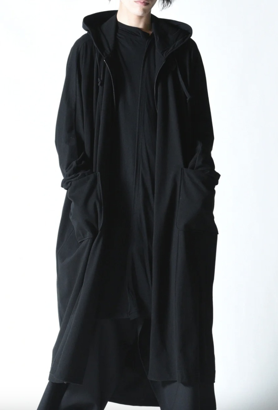 【Yohji Yamamoto】Ground Y ドレープスーパーロングフーディ
