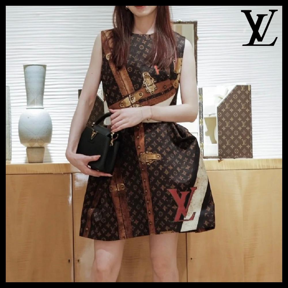 【LVトランクのプリントが目を惹く♪】Louis Vuitton★ドレス