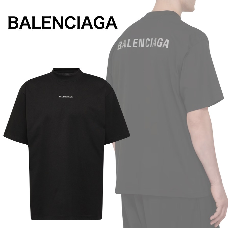 【BALENCIAGA】ロゴコットンジャージーTシャツ ブラック