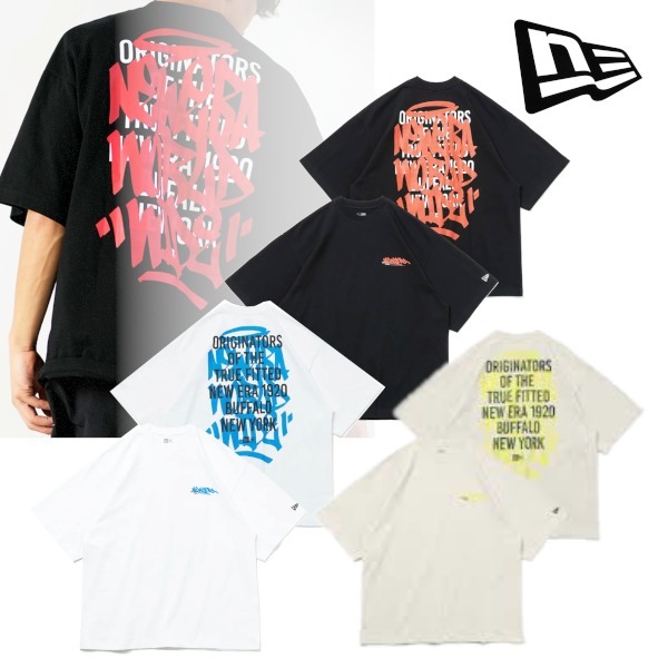 【New Era】オーバーサイズド コットン Tシャツ Graffiti