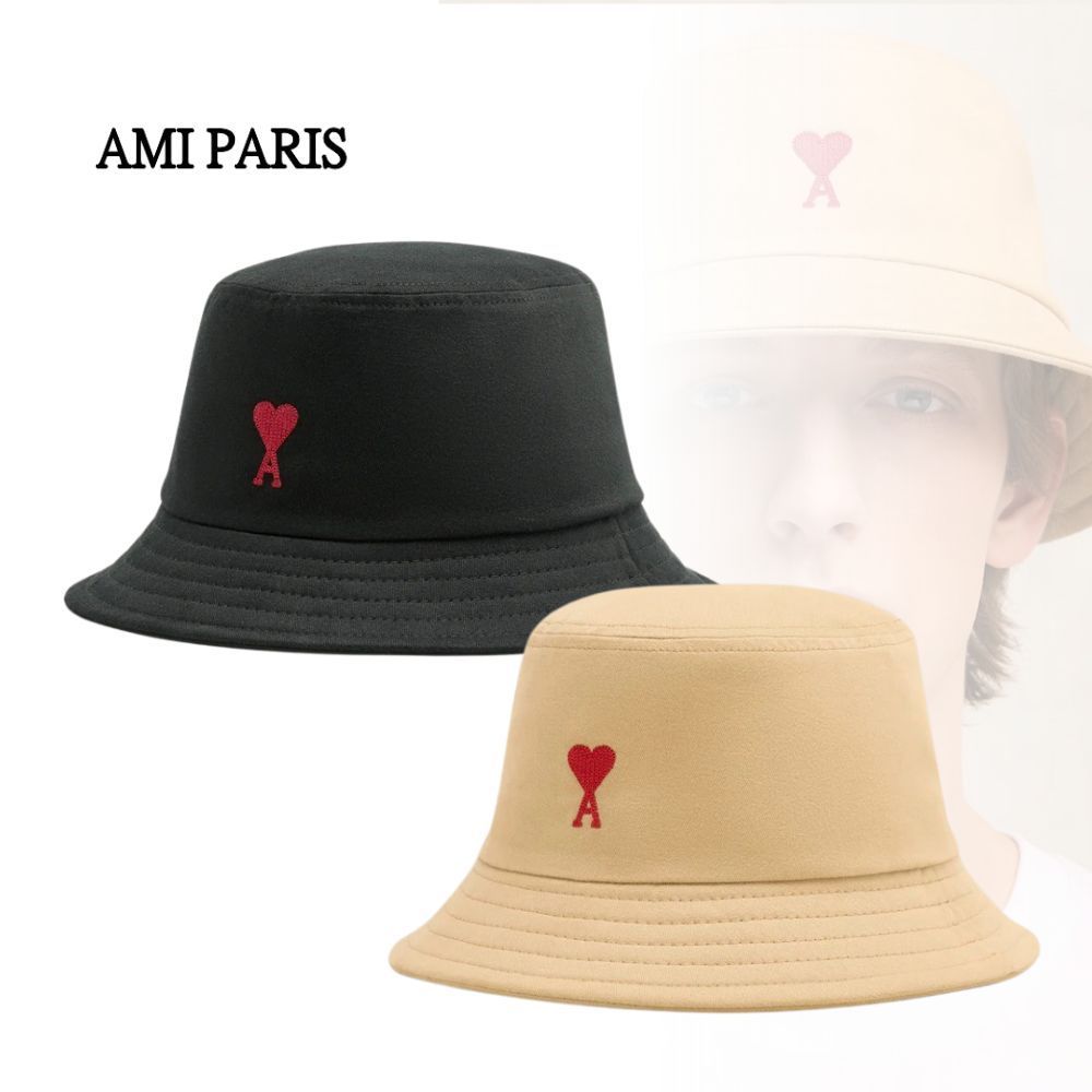 【AMI PARIS】Ami de Coeur 刺繍バケットハット