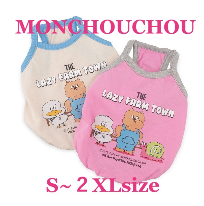 【Monchouchou】LAZY FARM スリーブレス★2color★6size