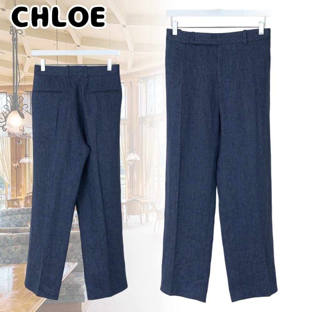 CHLOE*やっと巡り逢えた*ディープ オーシャン リネン パンツ
