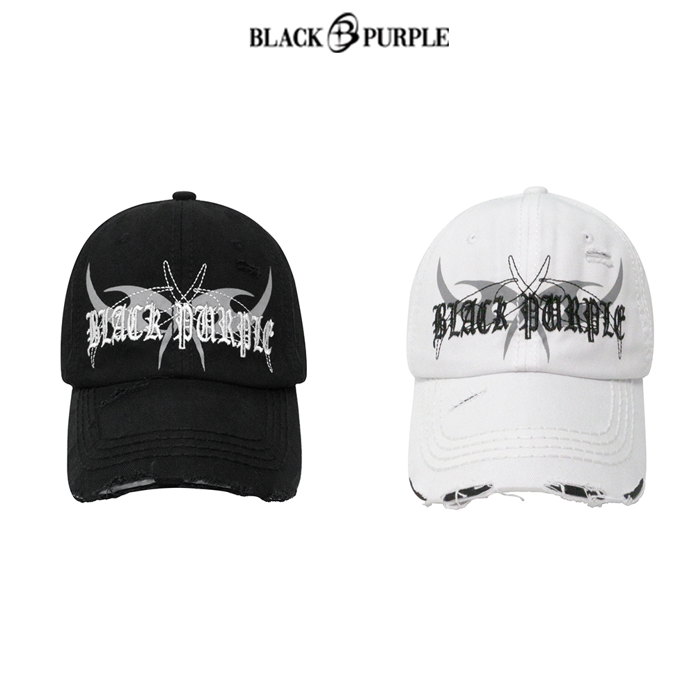 【BLACKPURPLE】24SS★ Carlo Damage Ball Cap