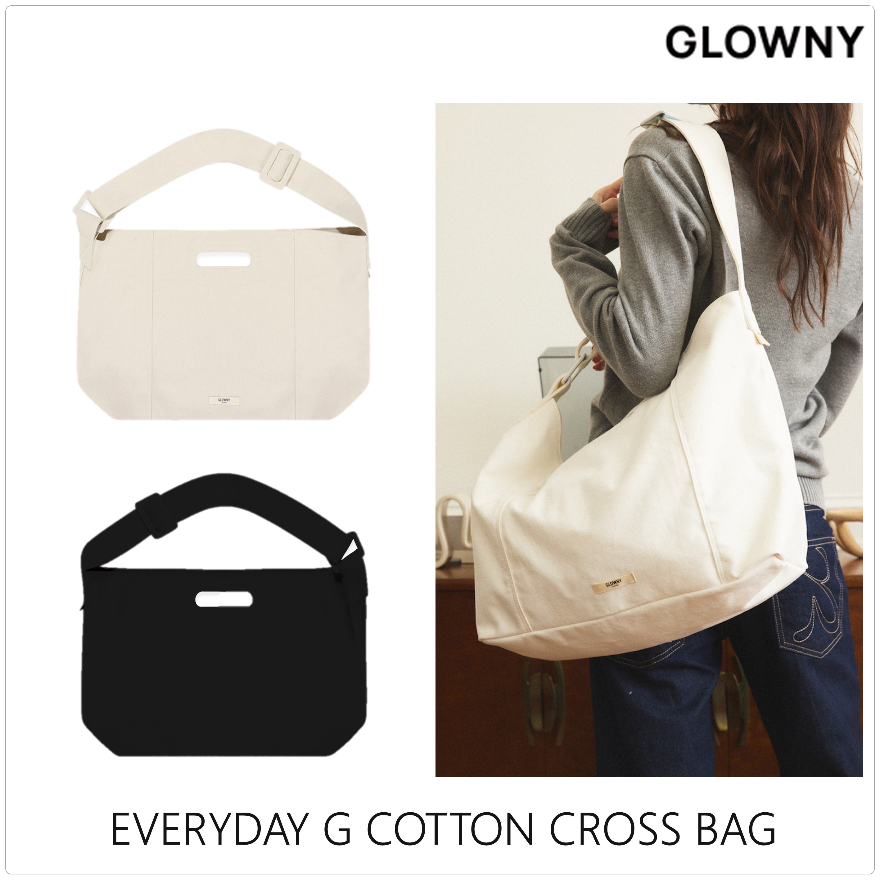 [GLOWNY] EVERYDAY G COTTON CROSS バッグ★韓国ファッション★