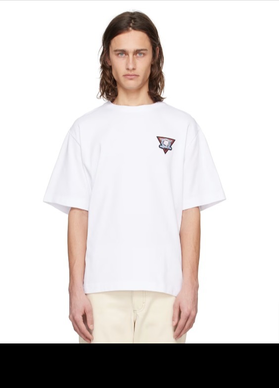 【人気！】Maison Kitsune ホワイト Surf Collage Tシャツ