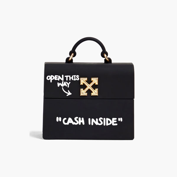 送料関税込★off-white★ シリコン AirPodsケース 関税送料込 OFF-WHITE シリコン AirPodsケース プリント入り