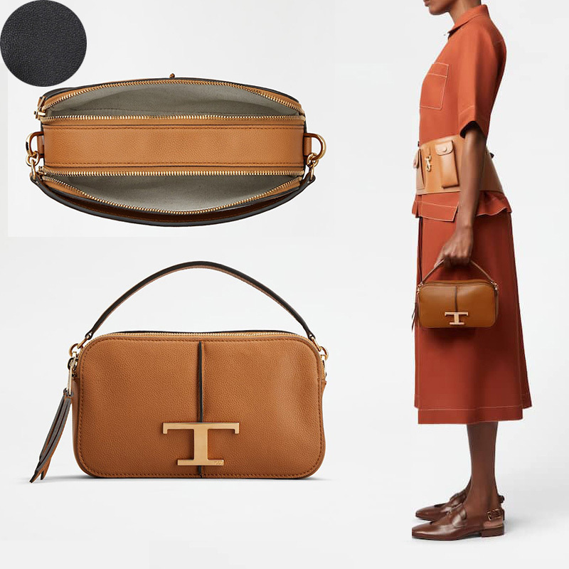 TOD'S T タイムレス レザー カメラ バッグ ミニ