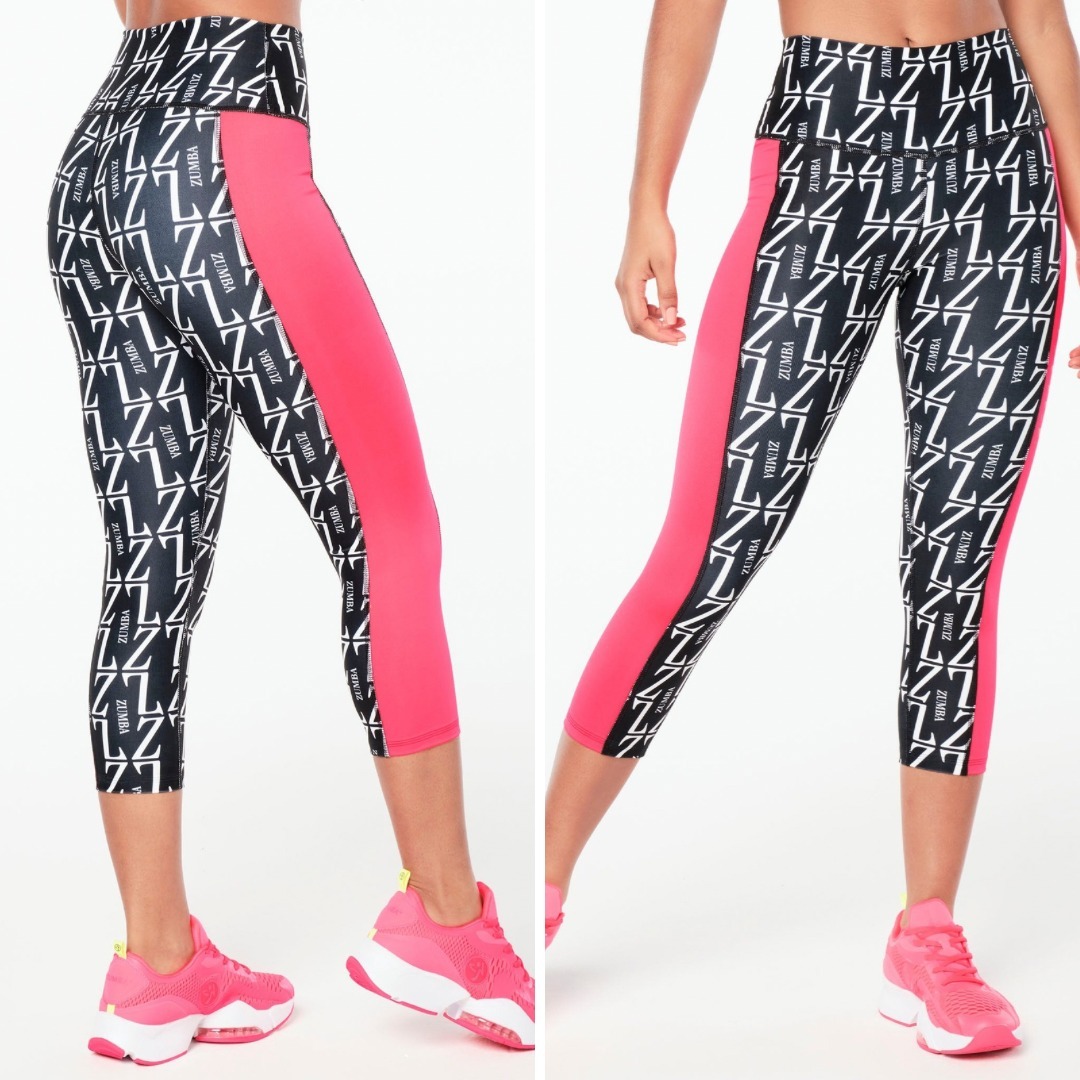 国内発送【Zumba ズンバ 】Prep High Waisted Crop Leggings B