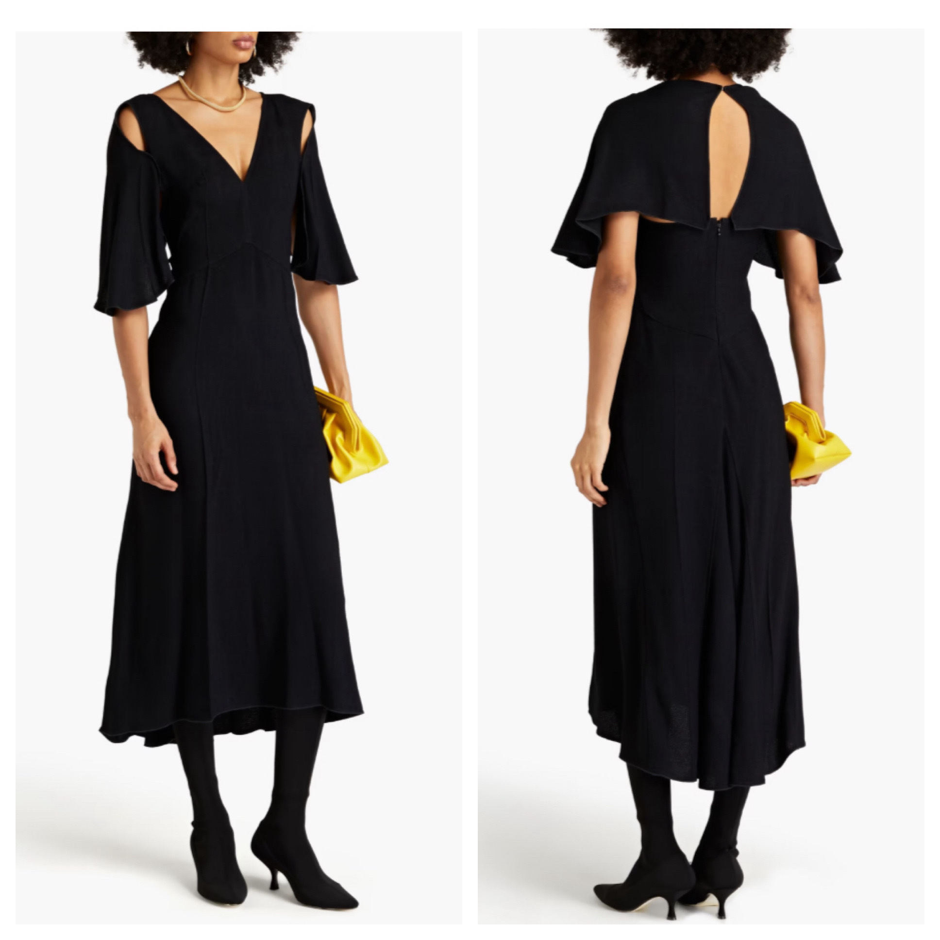◆送料関税無料◆Victoria Beckham ケープ風 カットアウトワンピ