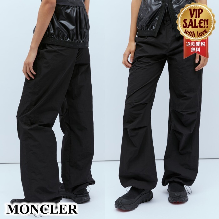 【MONCLER】 ストレッチトラックパンツ ブラック モンクレール