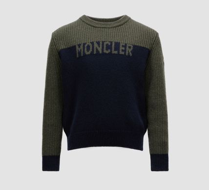 MONCLER 2024/25秋冬新作キッズ ロゴ入りウールセーター 4A/6A